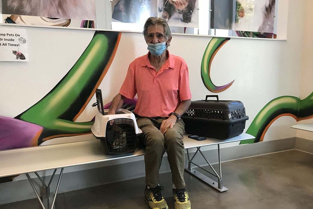 Tony with cats at the ASPCA