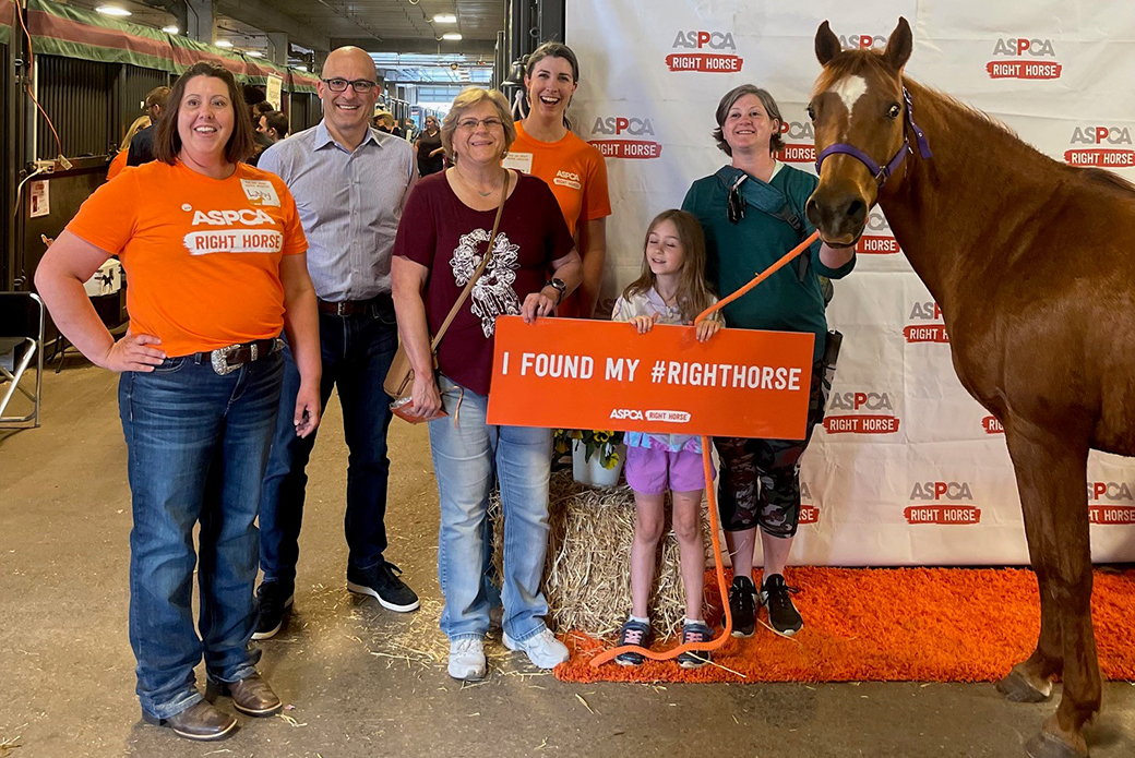 Miss Lady with Evelyn's family at Equine Affair